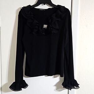 EYESHOT Black Top – Stretch Fabric - Excellent Condition (Size 12)